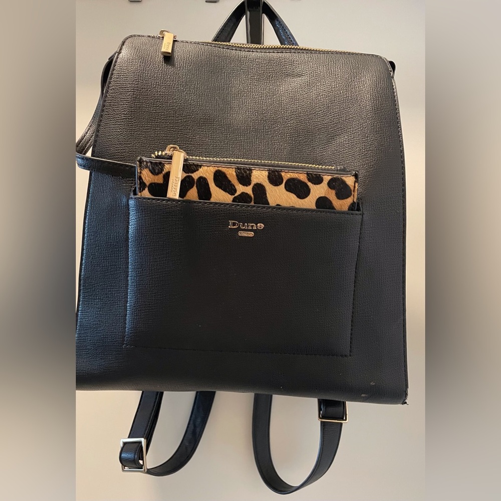Dune London Black Backpack
